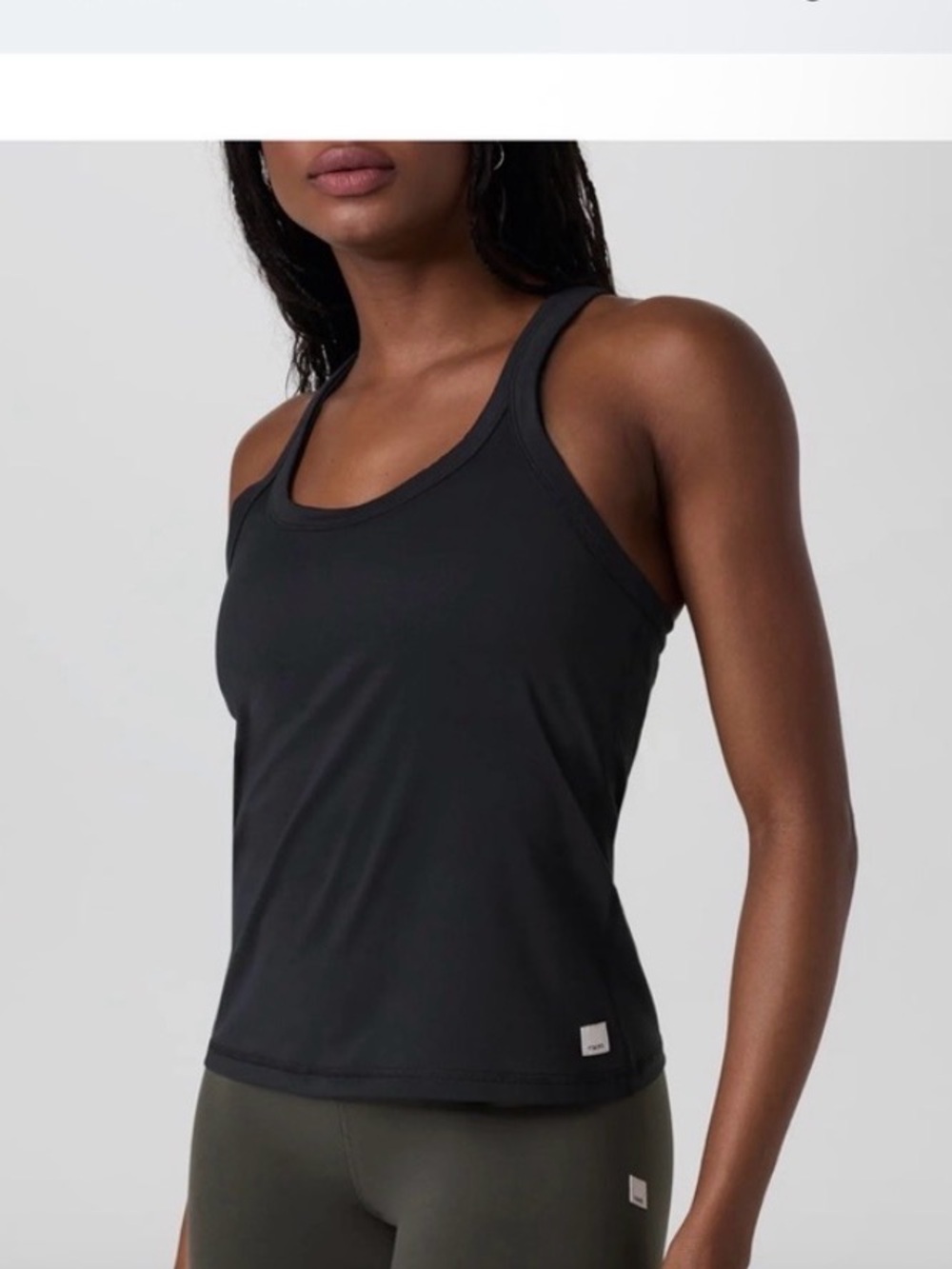 Vuori Black Lux Racerback performance Tank